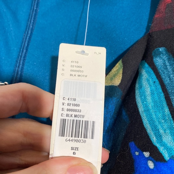 NWT Eva Franco Anthropologie Tropical Blouse Size 6 - Picture 7 of 7